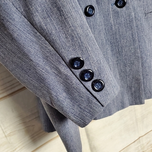 Vintage 90's Executive Collection Double Breasted Blue Blazer Size 14 - Picture 4 of 10